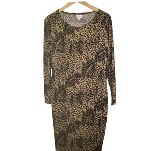 LuLaRoe Leopard Print Dress Size Large